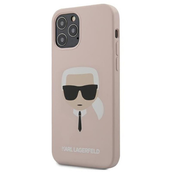Karl Lagerfeld Silikon Iconic Karl`s Head - iPhone 12 / iPhone 12 Pro Tasche (rosa)