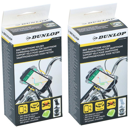 Dunlop - Fahrradhalterung für Handy 10-15 cm drehbar (grau)