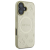 Guess Saffiano Peony Classic Logo MagSafe - Etui iPhone 16 (złoty)