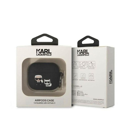 Karl Lagerfeld Silicone Karl & Choupette - AirPods 3 Case (black)