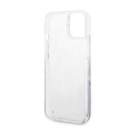 Guess Liquid Glitter Flower - iPhone 14 Case (purple)