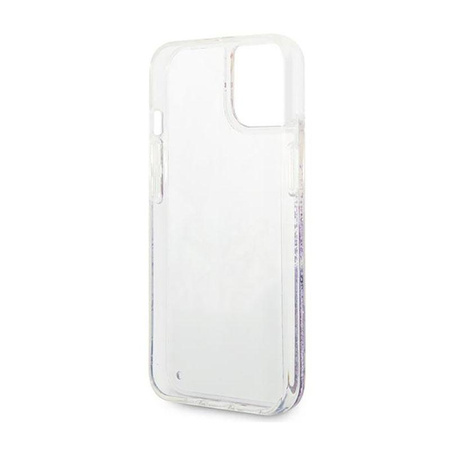 Guess Liquid Glitter Flower – Etui iPhone 14 (fioletowy)