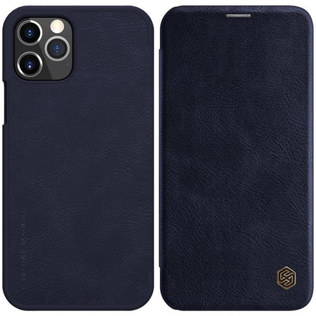 Nillkin Qin bőr tok - tok Apple iPhone 12 Pro Max készülékhez (kék)