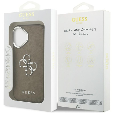 Guess Grained Big 4G Classic Logo - Hülle iPhone 17 (braun)