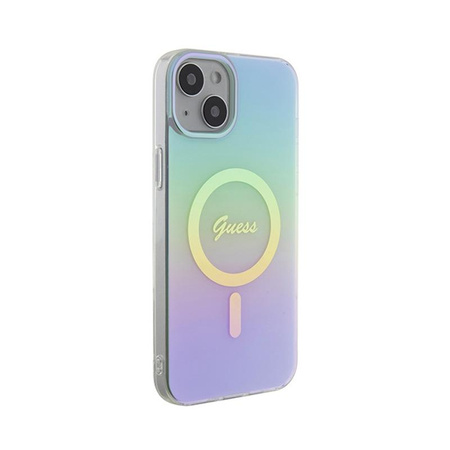 Guess IML Iridescent MagSafe - Coque iPhone 15 Plus (turquoise)