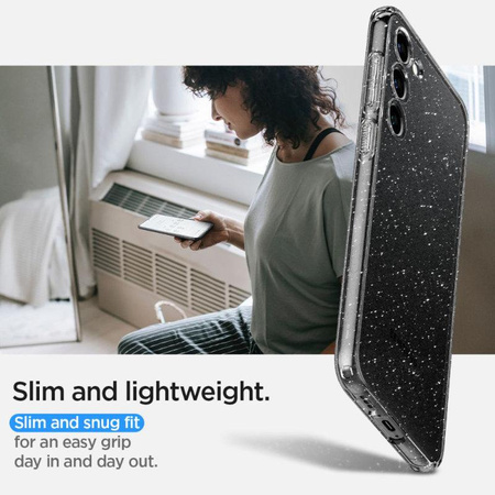 Spigen Liquid Crystal Glitter - tok Samsung Galaxy S23+ készülékhez (átlátszó)