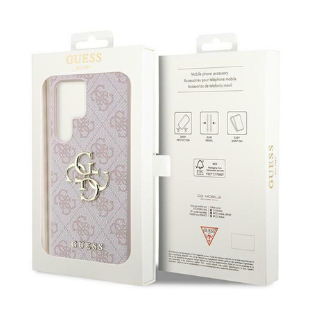 Guess 4G Big Metal Logo - Étui Samsung Galaxy S24 Ultra (rose)