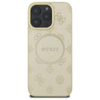 Guess Saffiano Peony Classic Logo MagSafe - iPhone 16 Pro Max Case (Gold)