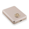 Guess 4G Strassed Metal Logo MagSafe - Power Bank 3000 mAh 5W MagSafe à induction (Gold)