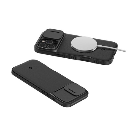 Spigen Optik Armor Mag Mag MagSafe - tok iPhone 16 Pro Max készülékhez (fekete)