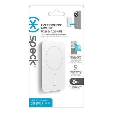 Speck Everywhere Mount + ClickLock - MagSafe magnetic mount (white)