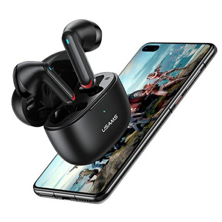 USAMS NX10 sorozat - Bluetooth 5.2 TWS fejhallgató + töltőtáska (fekete)