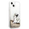 Karl Lagerfeld Liquid Glitter Choupette Fun - iPhone 13 Mini Case (Gold)