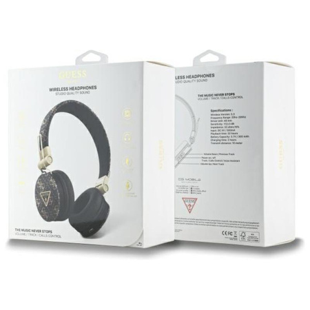 Guess 4G Triangle Round Shape - ENC Bluetooth wireless in-ear headphones (black)