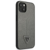 Guess Saffiano Triangle Logo Case - Cover for iPhone 13 mini (Silver)