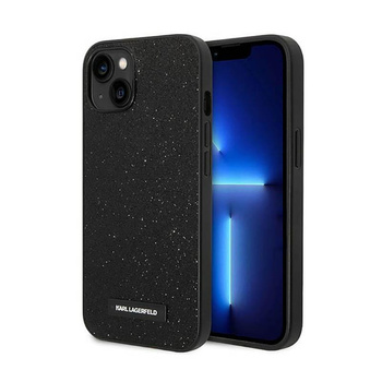 Karl Lagerfeld Glitter Plaque Logo - iPhone 14 Plus Tasche (schwarz)