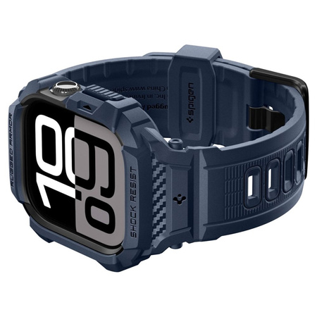 Spigen Rugged Armor Pro V2 – Cinturino con custodia per Apple Watch 10/11 42 mm (blu navy)
