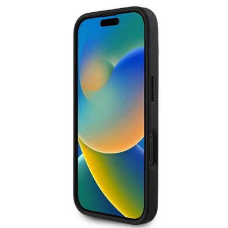 Karl Lagerfeld 3D Rubber Bicolor Signature - Hülle für iPhone 16 (schwarz)