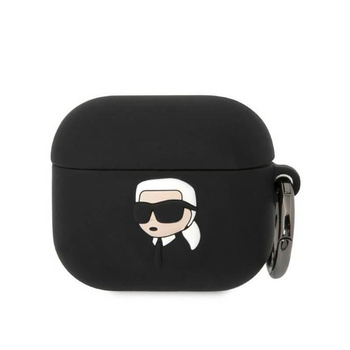 Karl Lagerfeld Silikonové pouzdro NFT Karl Head 3D - AirPods 3 (černé)