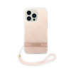 Guess 4G Print Cord - Tasche mit Umhängeband iPhone 14 Pro Max (rosa)