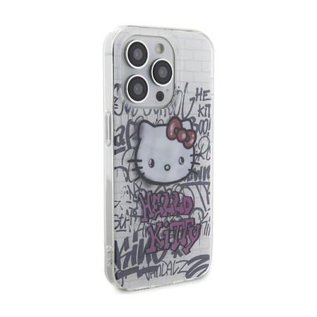 Hello Kitty IML Kitty On Bricks Graffiti - Coque pour iPhone 13 Pro (blanc)