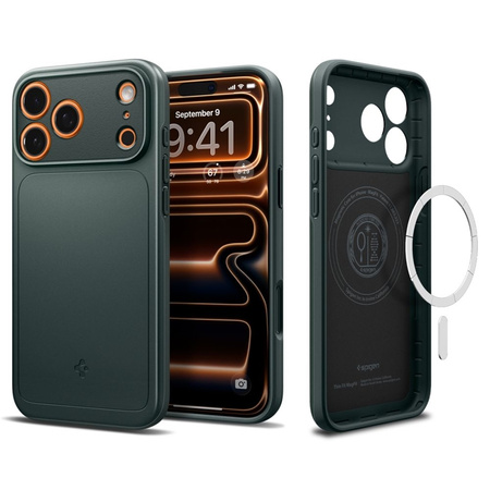 ETUI DO IPHONE 17 PRO MAX do MAGSAFE SPIGEN FIT ORYGINALNE ZIELONE CASE