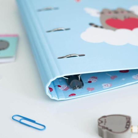 Pusheen - classeur A4 de la collection Purrfect Love avec cartes (4 anneaux, élastique)