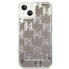 Karl Lagerfeld Monogram Liquid Glitter - pouzdro pro iPhone 14 (stříbrné)