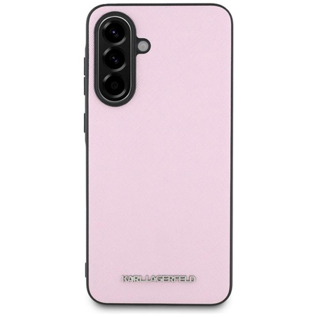 Karl Lagerfeld Saffiano Metal Logo - Case for Samsung Galaxy A56 5G (pink)