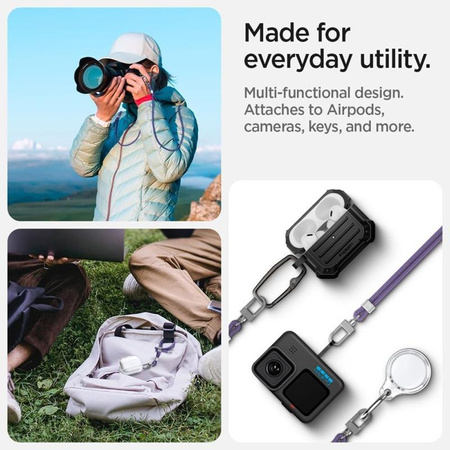 Spigen Universal Strap Set Crossbody & Wrist - Bandoulière + dragonne pour téléphone portable (Deep Purple)