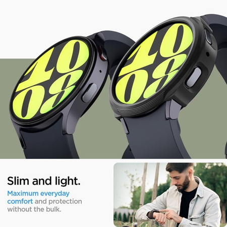 Spigen Liquid Air - Étui pour Samsung Galaxy Watch 7 40 mm (Noir mat)