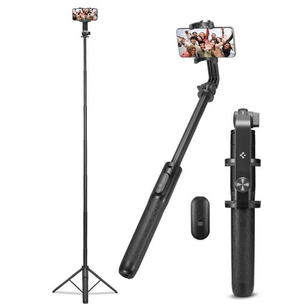 Spigen S560W Bluetooth Selfie Stick állvány - okostelefon állvány / szelfibot tartó (fekete)