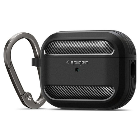 Spigen Rugged Armor - Gehäuse für Apple Airpods Pro 1 / 2 (Schwarz)