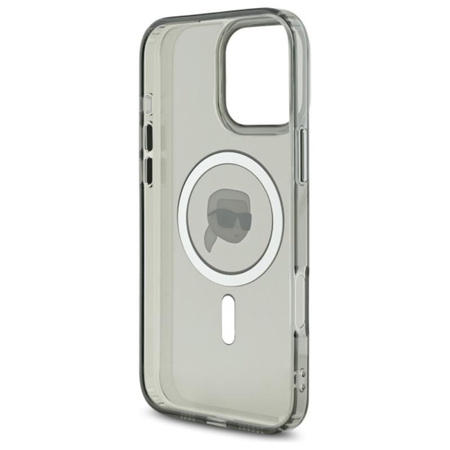 Karl Lagerfeld IML Metal Karl Head MagSafe - Pouzdro pro iPhone 16 Pro (černé)