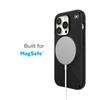 Speck Presidio2 Grip MagSafe - Rutschfestes Gehäuse für iPhone 14 Pro (Schwarz / Schwarz / Weiß)