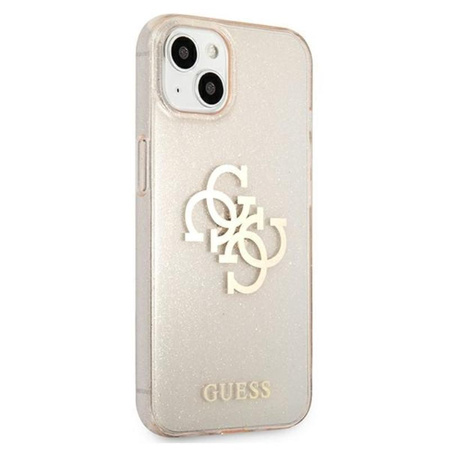 Guess Glitter 4G Big Logo - iPhone 13 mini case (gold)