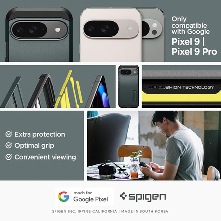 Spigen Tough Armor - pouzdro pro Google Pixel 9 / 9 Pro (Abyss Green)