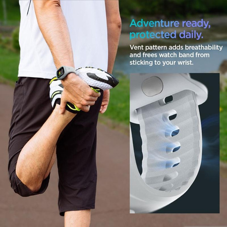 Spigen Liquid Air Pro - Řemínek s pouzdrem pro Apple Watch 10 46 mm (Šedý)