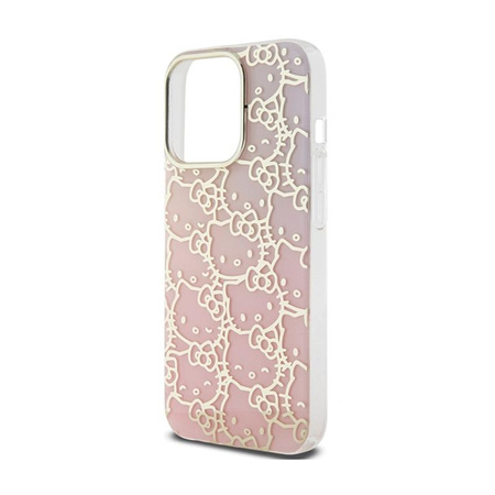 Hello Kitty IML Gradient Electrop Crowded Kitty Head - iPhone 15 Pro Case (pink)