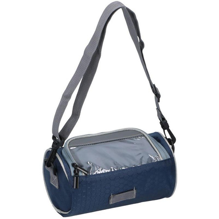 Dunlop - Lenkertasche / Fahrradtasche mit Smartphone-Tasche (blau)