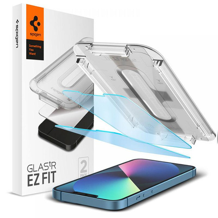 Spigen GLAS.TR EZ FIT Privacy - Tempered glass with blue light filter for iPhone 14 / iPhone 13 Pro / iPhone 13 2 pcs