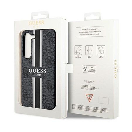 Guess 4G Printed Stripe - Samsung Galaxy S23 Case (black)