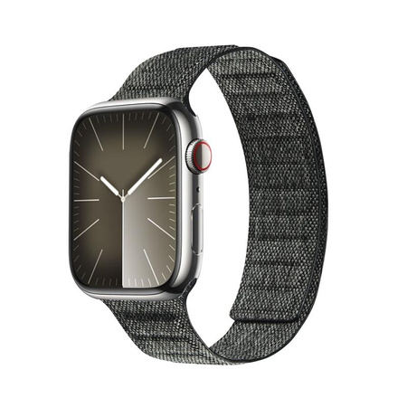 Crong Melange - Magnetic Strap for Apple Watch 44/45/46/49 mm (black melange)