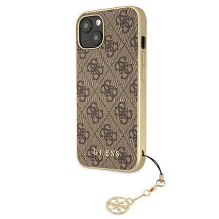 Guess 4G Charms Collection - Coque pour iPhone 13 (marron)
