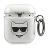 Karl Lagerfeld Choupette Head Glitter - Airpods tok (ezüst)