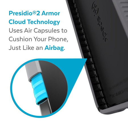 Speck Presidio2 Grip - Etui Samsung Galaxy S22 z powłoką MICROBAN (Graphite Grey/Black)