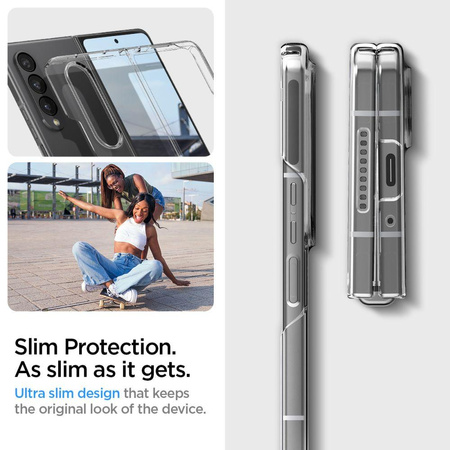 Spigen Airskin - Etui pour Samsung Galaxy Z Fold 4 (Transparent)