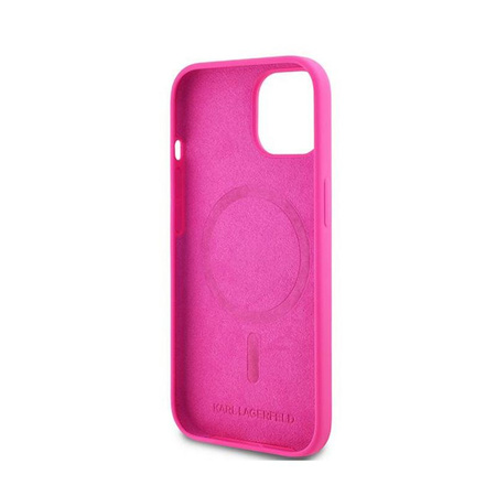 Karl Lagerfeld Silicone Choupette Head MagSafe - Etui iPhone 15 / 14 / 13 (różowy)