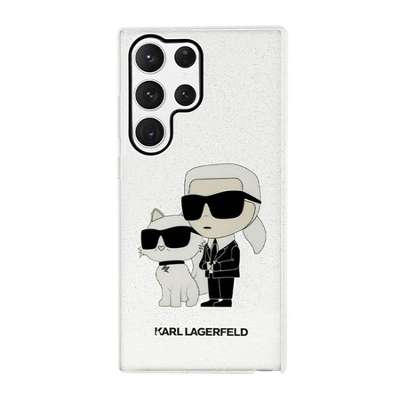 Karl Lagerfeld IML Glitter NFT Karl & Choupette - Samsung Galaxy S23 Ultra tok (átlátszó)