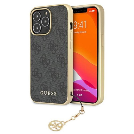 Kolekce Guess 4G Charms - pouzdro pro iPhone 13 Pro (šedé)